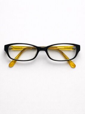 Y2K Black and Yellow Glass Frames